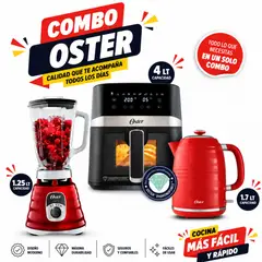 OSTER - Combo Freidora de Aire 4L + Licuadora 3 velocidades + hervidor 1.7l oster