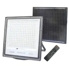 OPALUX - Reflector Led con panel Solar 300w luz calida Opalux
