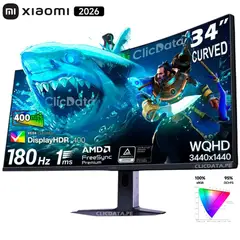 XIAOMI - Monitor Xiaomi G34WQi 34 WQHD 180Hz Curvo 1500R FreeSync Premium ULTRAWIDE