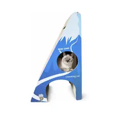 GENERICO - Rascador Vertical De Cartón Corrugado Para Gatos Base Camp Color Azul