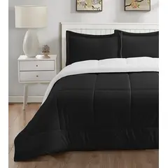 TEFI HOME - Edredón Sherpa Negro 1.5 PLAZA