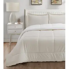 TEFI HOME - Edredón Sherpa Deluxe Hueso