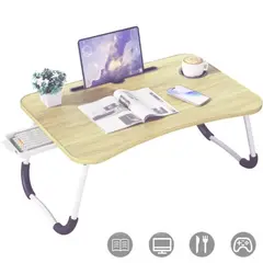 GENERICO - Mesa Para Laptop Multifuncional Escritorio Plegable Color Madera Clara