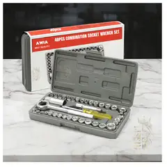 OEM - SET DE DADOS DE 40 PIEZAS UNIVERSAL INOX