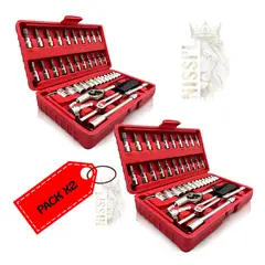 OEM - PACK X2 SET DE DADOS Y DESTORNILLADORES DE 46 PIEZAS UNIVERSAL