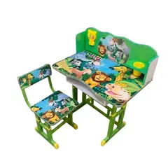 GENERICO - Escritorio Infantil para Niños y Niñas  Silla + Repisa Diseño Animado Compartimientos