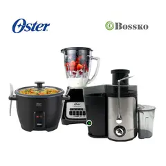 OSTER - Combo Extractor 500W + Licuadora BLSTKAG 1.5 L + Olla Arrocera 1.8 L