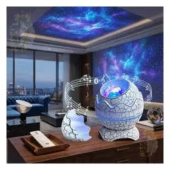 ROHS - LAMPARA PARLANTE GALAXIA DISEÑO HUEVO DE DINOSAURIO CON BLUETOOTH