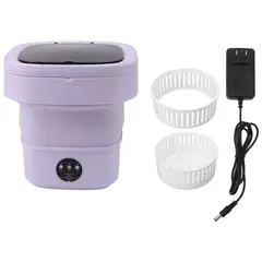 OEM - Mini Lavadora Plegable Portátil Purpura para Ropa Delicada