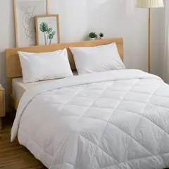 TEFI HOME - Cubrecama Monocromo Blanco 1.5 PLAZA