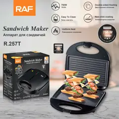 RAFF - SANDWICHERA PANINI GRILL MULTIFUNCIONAL ANTIADHERENTE - 750W