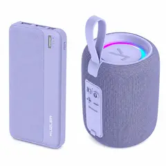 KUZLER - Parlante Bluetooth Kuzler 8 horas + Powerbank  22.5W 2 en 1 10,000mAh Color Lila