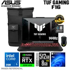 ASUS - LAPTOP ASUS TUF GAMING FX607VJB-RL209 Pantalla (16" WUXGA 144HZ) RAM 8GB / SSD 512GB RTX 3050 6GB