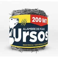 ACEROS KAMALY - ALAMBRE DE PÚAS GALVANIZADO - 200MT URSOS - ACEROS KAMALY