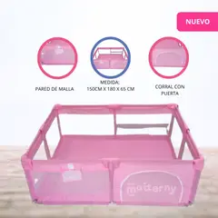 CUZKA - Corral Plegable para Bebé «GIANT» Pink