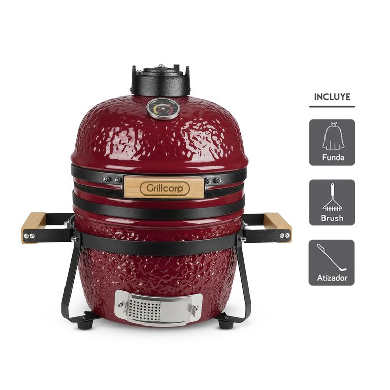 Kamado Granada 13 Rojo + 3 accesorios