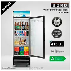 BORD - Vitrina Exhibidora Bord Vertical 416LT EX416-M Blanco