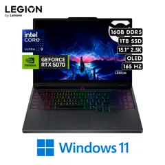 LENOVO - LAPTOP LENOVO LEGION 5 CORE ULTRA 9 275HX RAM 16GB DISCO 1TB SSD RTX 5070 15.1" WQXGA 165HZ W11