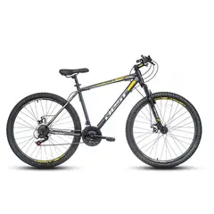 Best - Bicicleta Best Stork - Aro 27.5 Aluminio - 21Velocidades - gris con amarillo