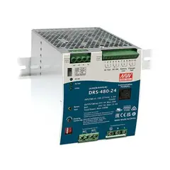 MEAN WELL - Fuentes de alimentación en carril DIN 480W 24V 0-20A DIN Rail All-In-One Intelligent Security Power