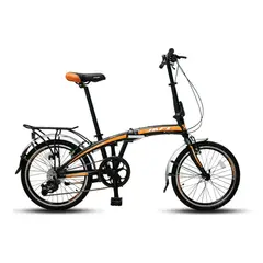 JAFI - Bicicleta Plegablre Fly Aro 20 Naranja/Negro