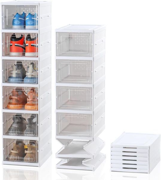 ZAPATERA DE PLASTICO PLEGABLE 6 NIVELES