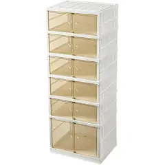 GENERICO - ZAPATERA DE PLASTICO PLEGABLE 6 NIVELES DE 12 PARES