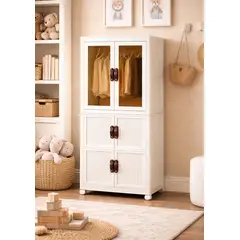 GENERICO - Mueble Organizador Multiusos 3 Niveles con Puertas