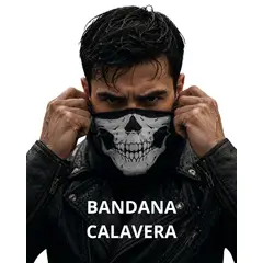 GENERICO - BANDANA CALAVERA ALGODON CUELLERA TUBULAR DEPORTIVA