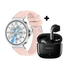 LENOVO - Combo Smartwatch Vidvie SW1624 Rosado + Audífonos LP40 Pro Negro