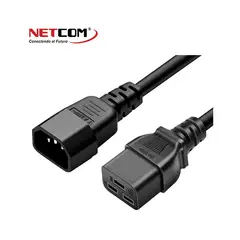 NETCOM - CABLE PODER UPS IEC 60320 C14 MACHO A IEC 320 C19 HEMBRA DE 1.80 METROS 3X14 AWG 15A NETCOM
