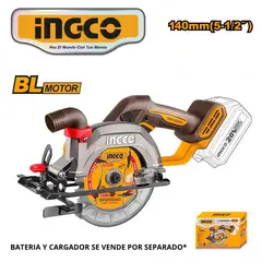 INGCO TOOLS - CSLI1402 SIERRA CIRCULAR 20V 5.12 SIN BATERÍACARGADOR