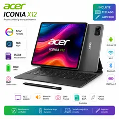 ACER - Tablet Acer Iconia X12 12.6″ AMOLED 8GB RAM 256GB Android WiFi
