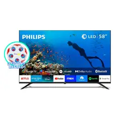 PHILIPS - TELEVISOR PHILIPS 58” LED GOOGLE TV UHD 58PUD7019 + PELOTA DE REGALO