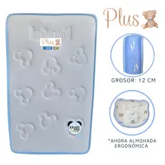 GENERICO - Colchón Plus para Bebé bordes Celeste