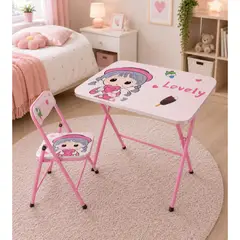 GENERICO - Mesa y Silla Infantil Escritorio para Niños Niñas Diseño Creativo Moderno 190350