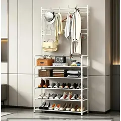 MORITA BAG STORE - RACK ARMARIO ORGANIZADOR BLANCO MULTIFUNCIONAL DE 5 NIVELES - ESTANTERÍA AHORRADOR DE ESPACIO