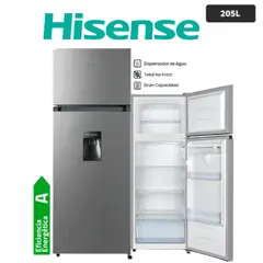 Hisense - Refrigeradora Hisense RD267H de 205 Litros No Frost Color Gris