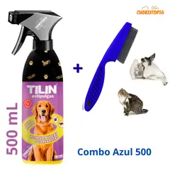 PLOP - ANTIPULGAS TILIN x 500mL + PEINE ANTIPULGAS AZUL
