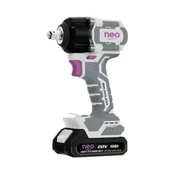 NEO - Llave de Impacto BL 20V 650 Nm + Batería 4.0 Ah + Cargador