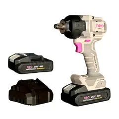 NEO - Llave de Impacto BL 20V 1000 Nm + 2 BAT 4H +Carg +Maleta NEO