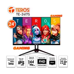 Teros - Monitor 24 pulgadas 144Hz 1ms Teros TE-2417S FHD FreeSync HDMI y DP