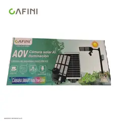 CAFINI - Reflector LED 1200w y Cámara de seguridad Autonomía 100% Energía Solar con Protección IP67