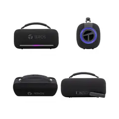 Teros - Parlante Inalámbrico Teros Vibes VB-6049BLK, 60W, BT 5.3, 4000 MAH, USB, Luces LED, Negro
