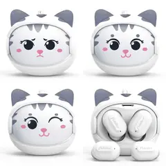 FIDDLER - Audífono Bluetooth Cat Kawaii Rolling Face Fiddler