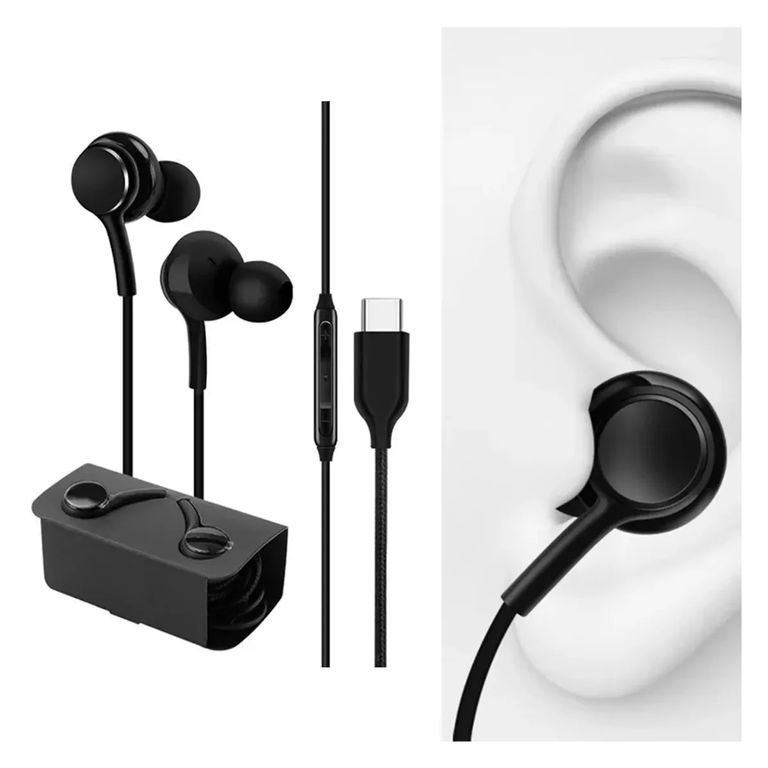 AUDIFONO TIPO C DE BUENA CALIDAD NUEVO - CAJA