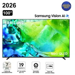 SAMSUNG - Televisor Samsung 100" Neo QLED QN80H Vision AI Smart TV - Nuevo 2026