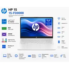 HP - Laptop HP 15-FD0000 15.6″ FHD Intel Core i5-1334U 8GB RAM 256GB SSD Windows 11