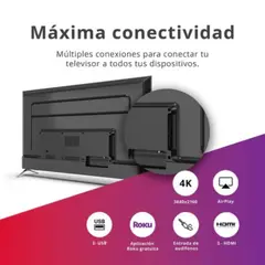 AOC - Televisor AOC Led 4K UHd Smart Roku 55"  55U6125