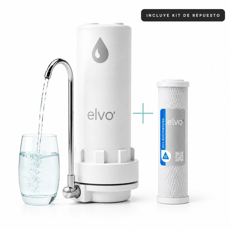 Purificador de Agua elvo Nativo — Antimetales Directo al Caño+ Kit de Repuesto Incluido